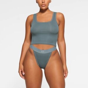 Skims Cotton Ribbed Tank in Kyanite